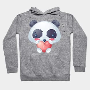 Cute Panda With Love Hoodie